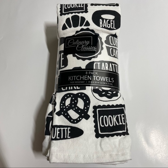 Town & Country Culinary Classics 8-piece Kitchen Towel Set - Picture 2 of 5
